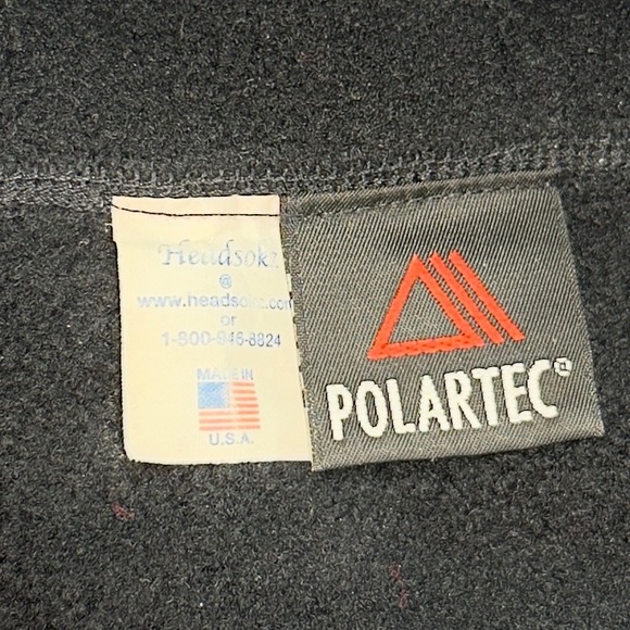 Headsokz Polartec Fleece Balaclava Hood Neck Warmer Brown Black Made in USA - Picture 6 of 10